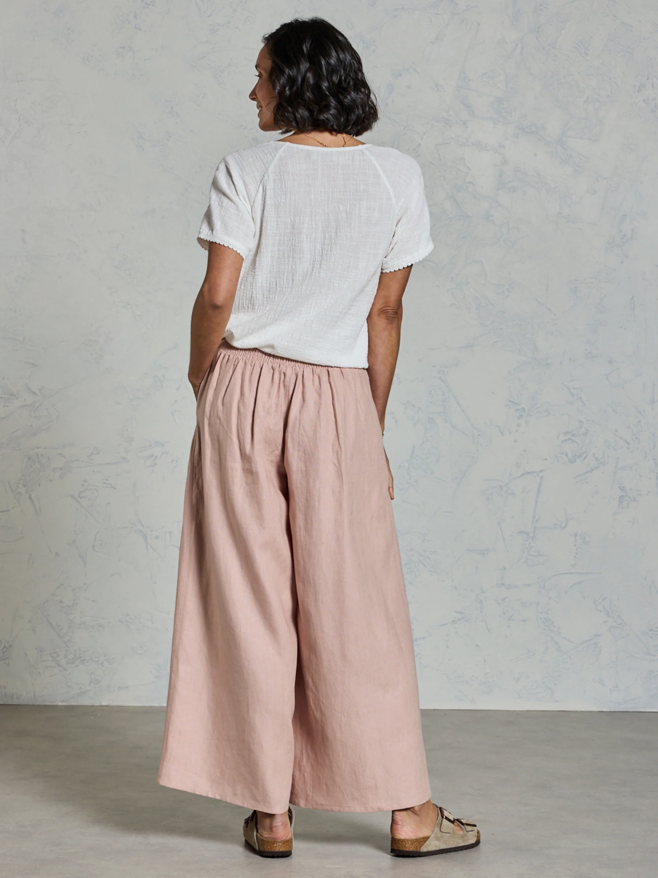 Portillo French Linen Pants Tea Rose - Image 6