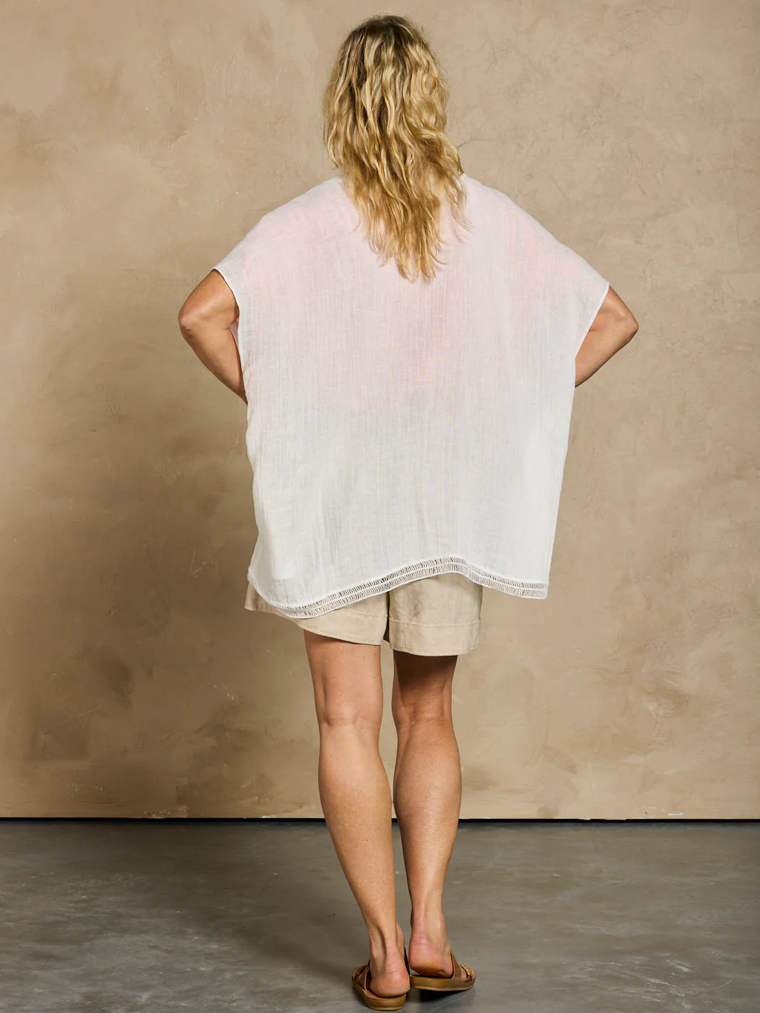 Rhea French Linen Kimono Coconut - Image 4