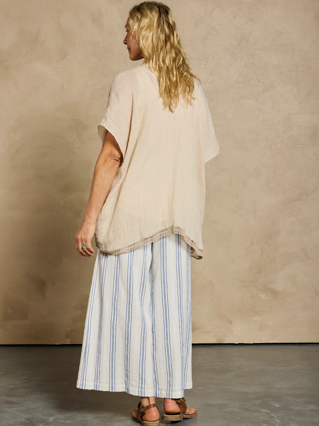 Rhea French Linen Kimono Stone - Image 6