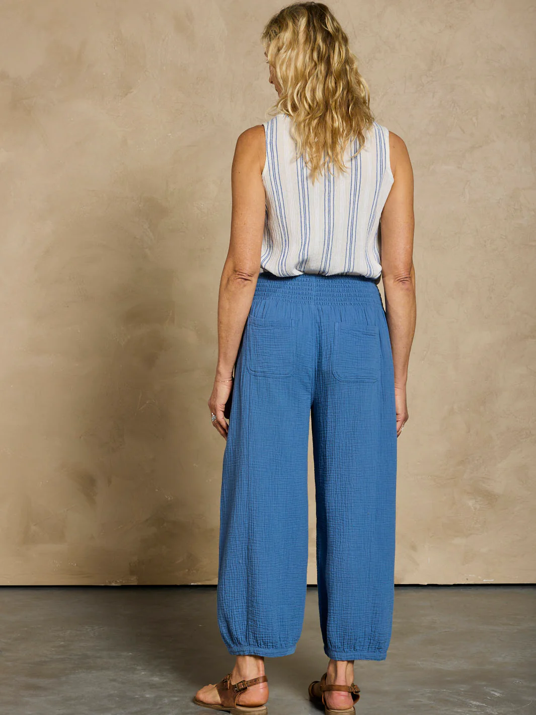 Sadhu Cotton Pants Aegean Blue - Image 4