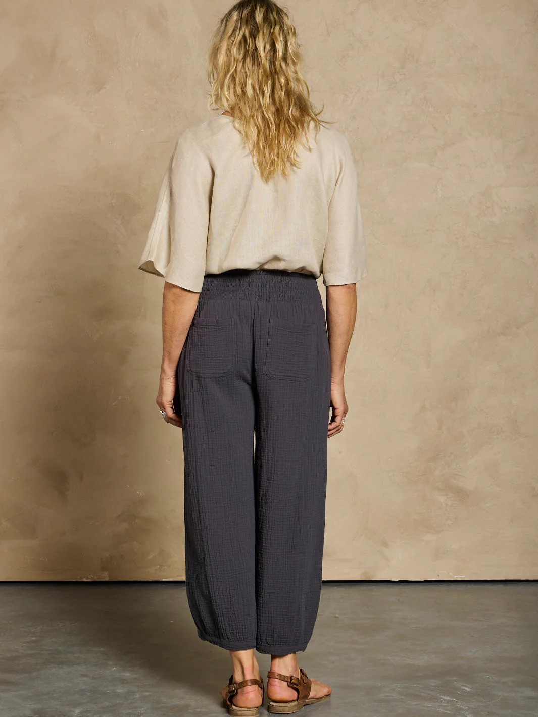 Sadhu Cotton Pants Charcoal - Image 4