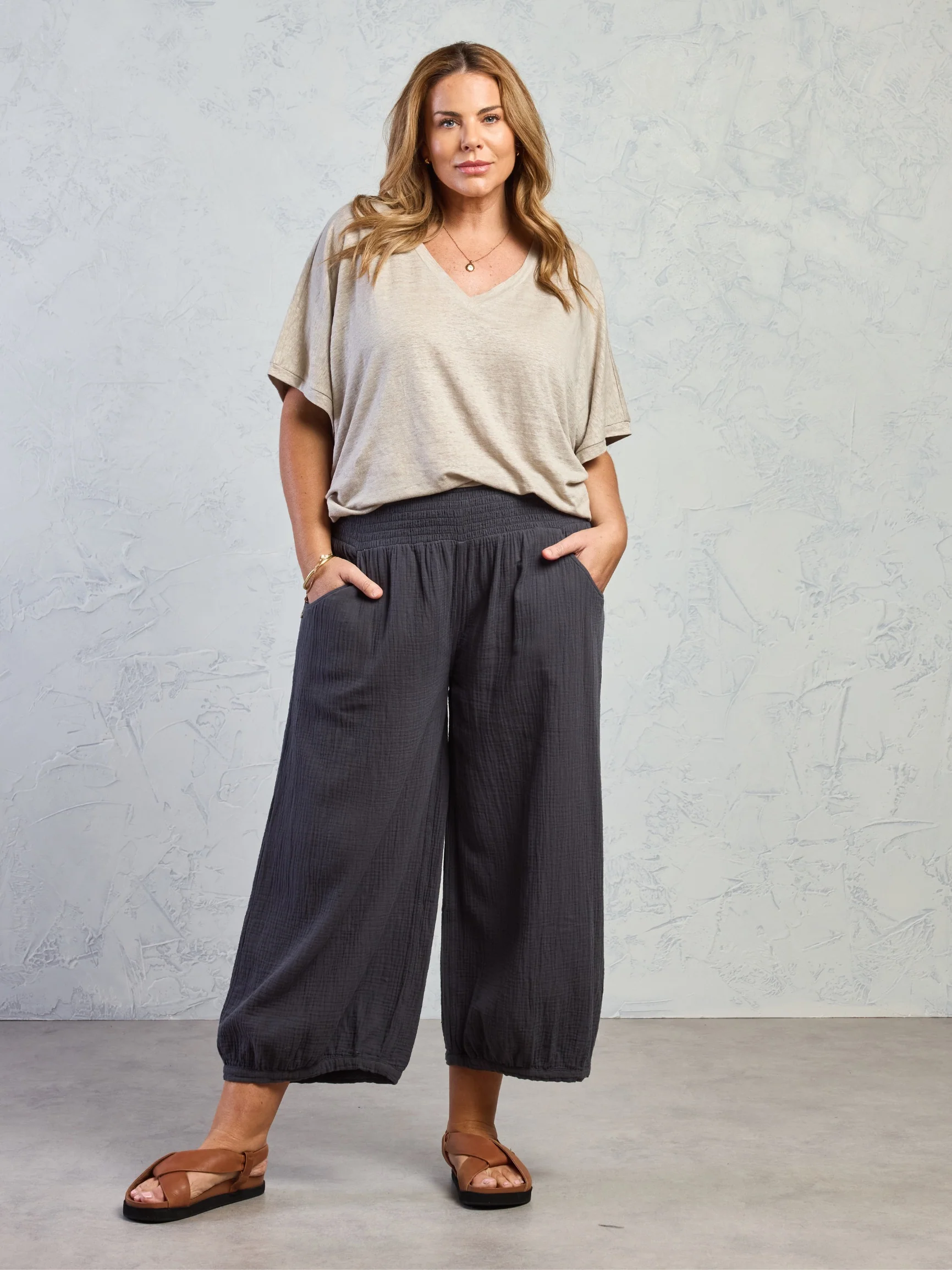 Sadhu Cotton Pants Charcoal - Image 5