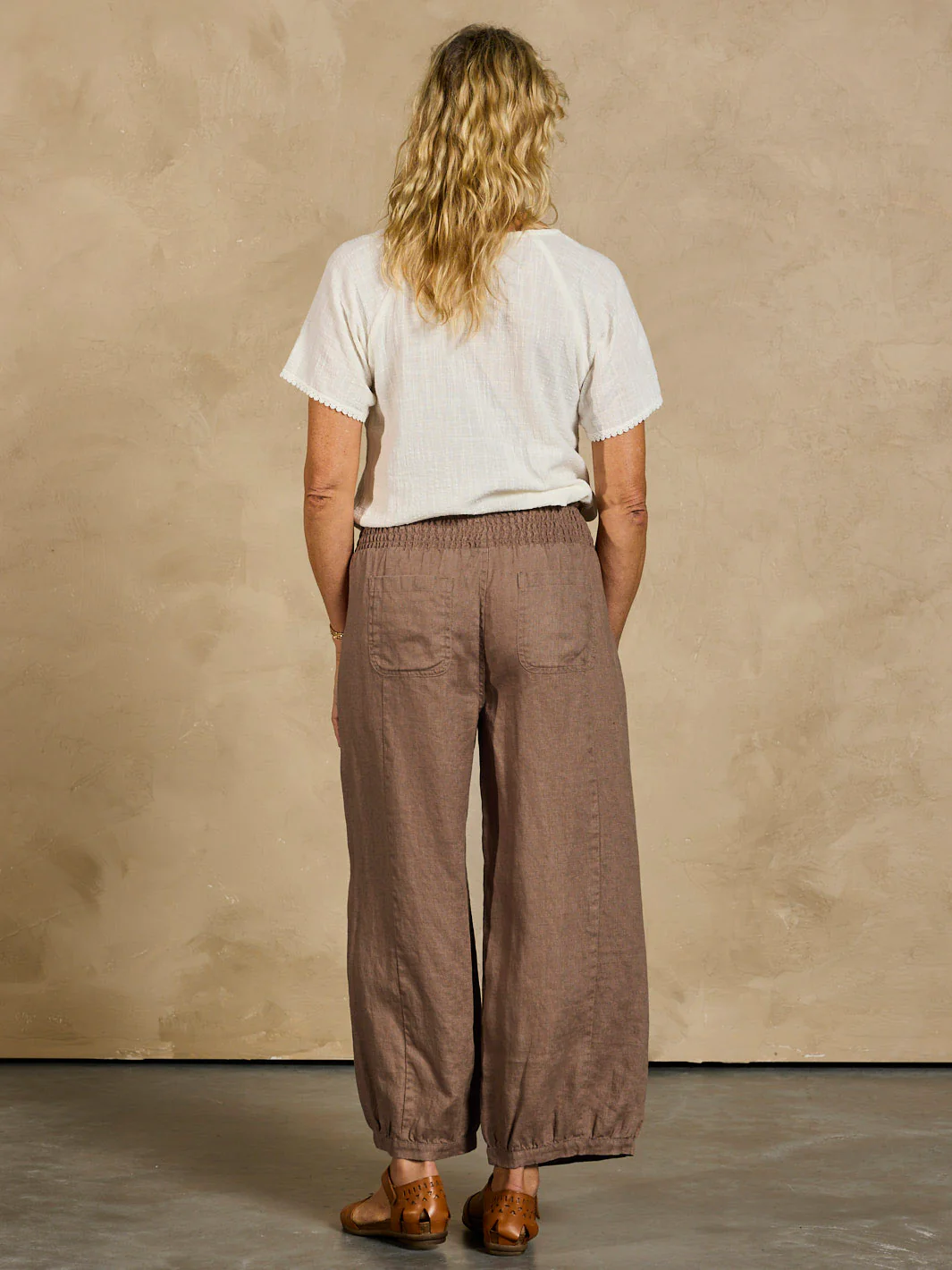 Sadhu French Linen Pants Cinnamon - Image 4