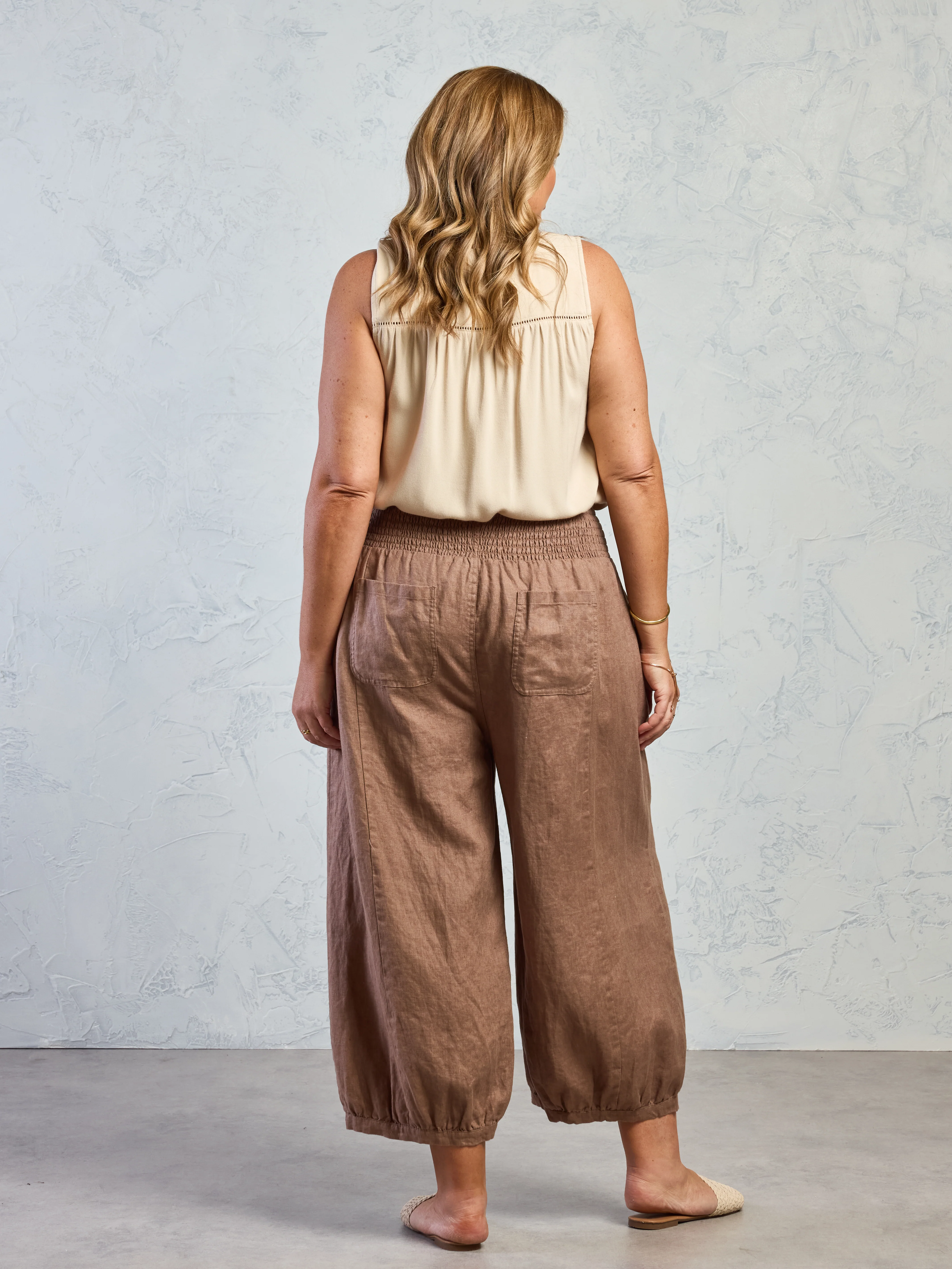 Sadhu French Linen Pants Cinnamon - Image 6