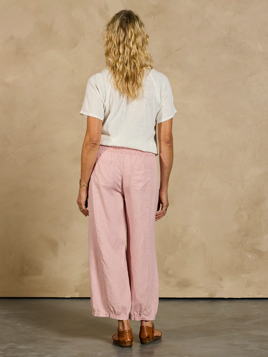 Sadhu French Linen Pants Dusty Pink - Image 5