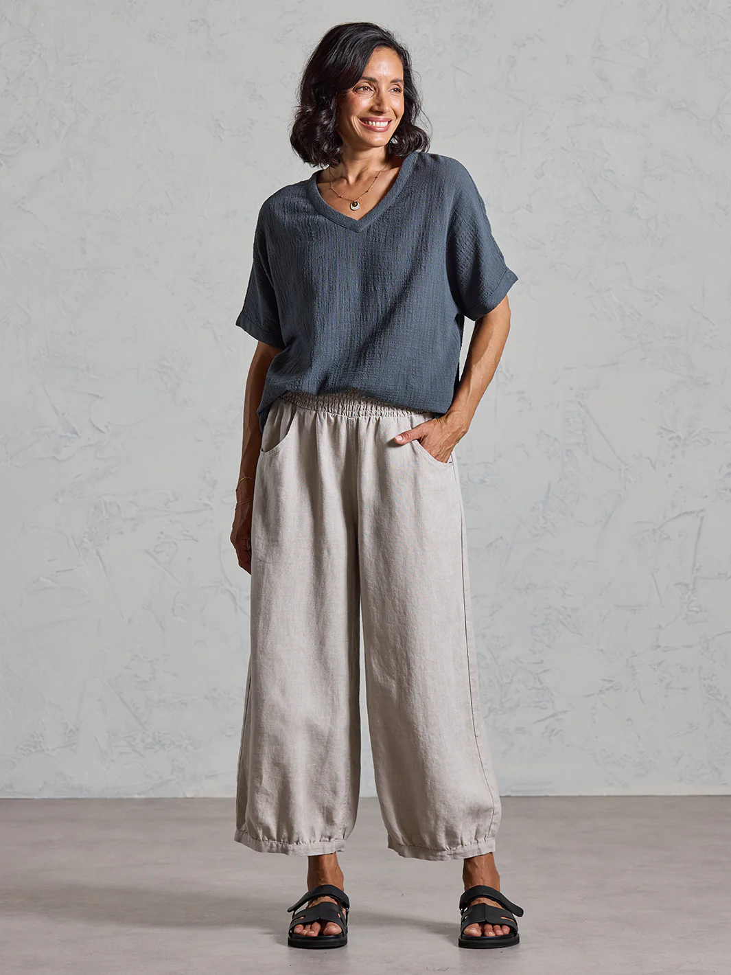 Sadhu French Linen Pants Flax - Image 4