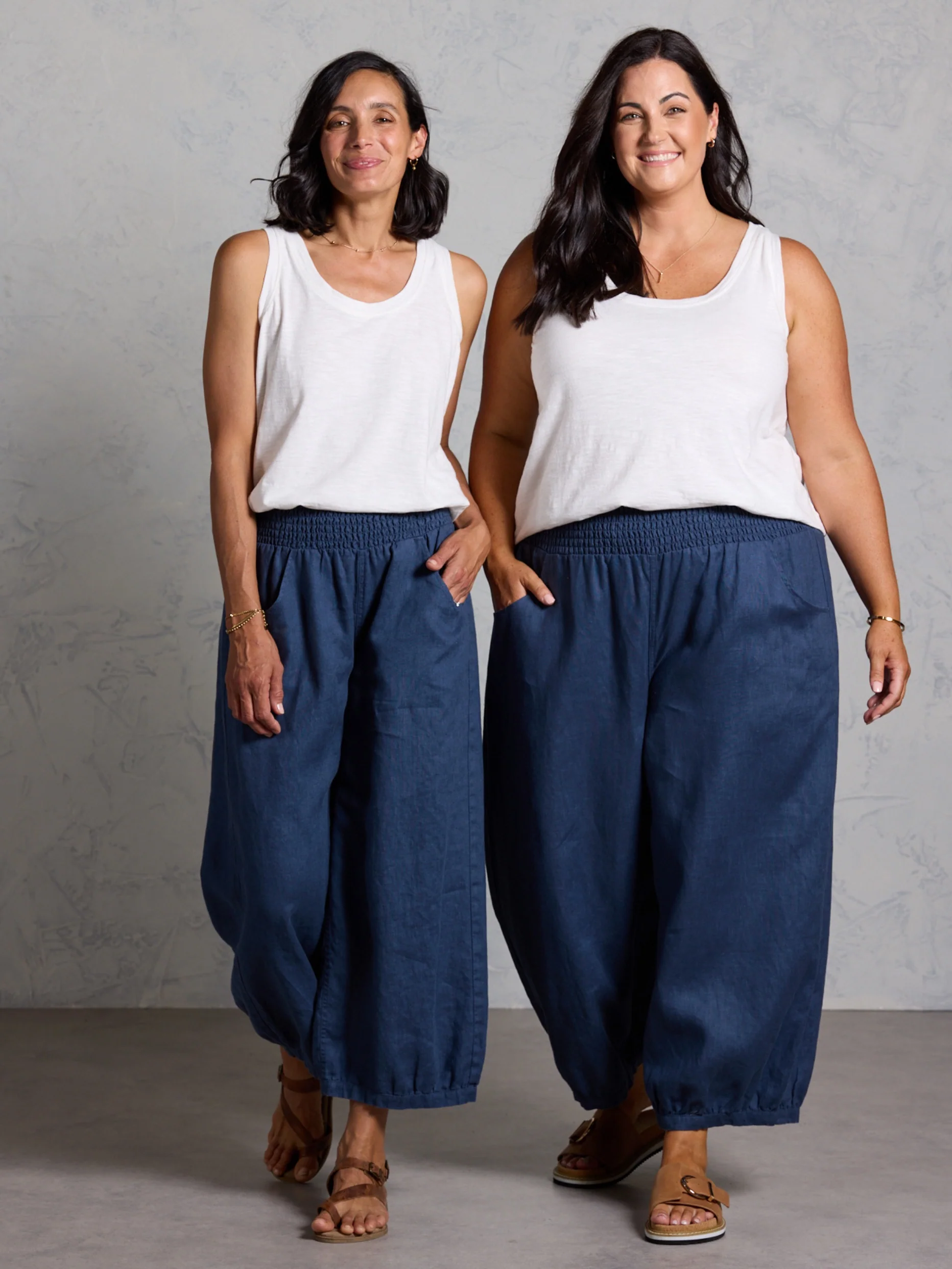 Sadhu French Linen Pants Navy - Image 6