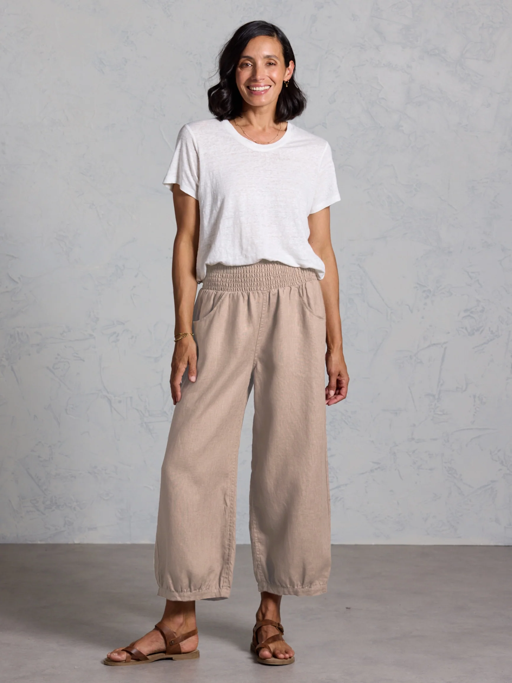 Sadhu French Linen Pants Tuffet - Image 2