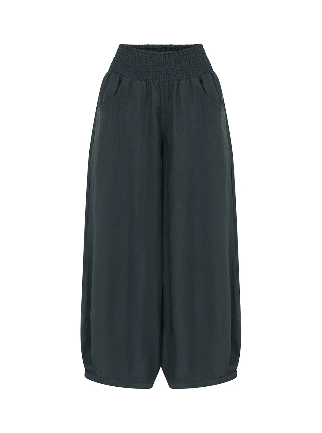 Sadhu French Linen Pants Charcoal - Image 6