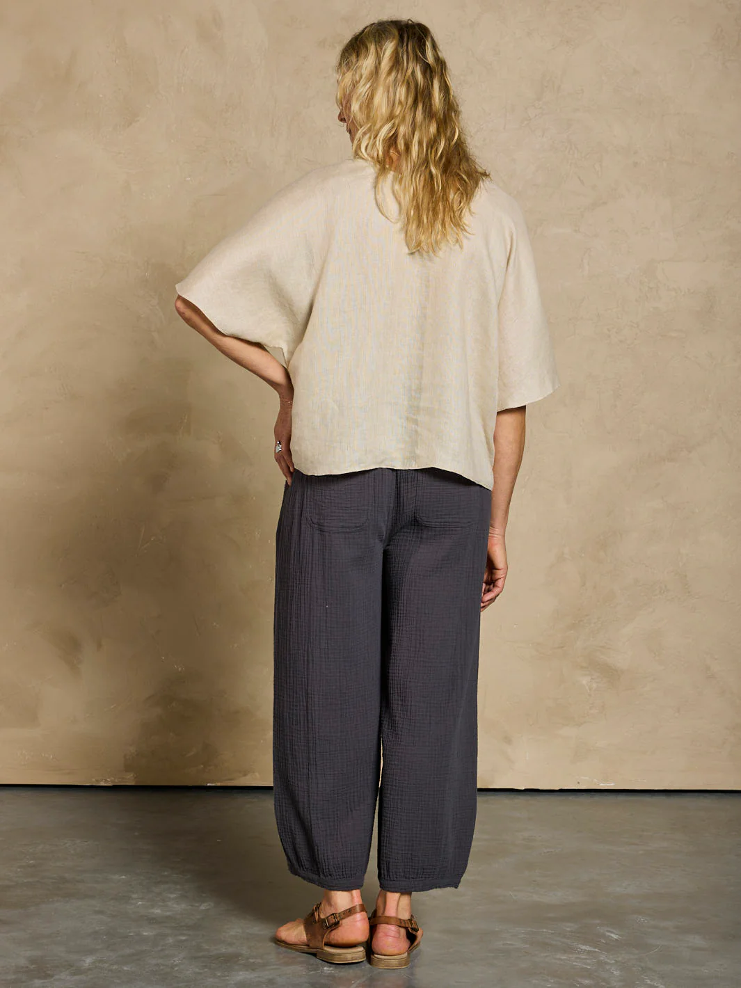Selene Linen Top Stone - Image 4