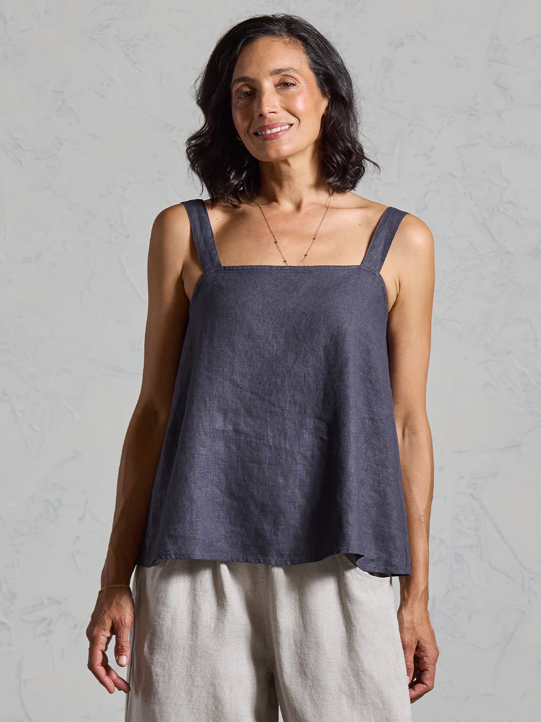 Soella French Linen Top Charcoal - Image 5