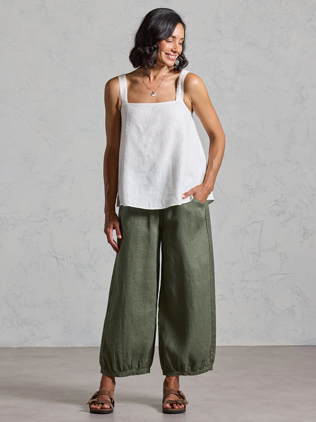 Soella French Linen Top Coconut - Image 6