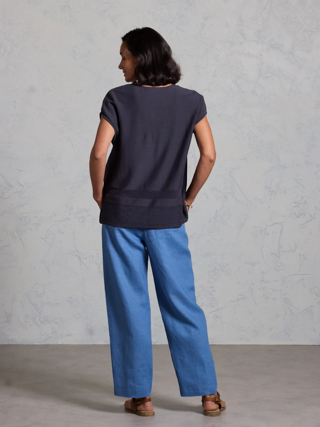 Sundown Cotton Knit Top Charcoal - Image 5
