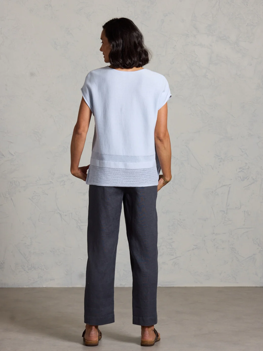 Sundown Cotton Knit Top Serene Blue - Image 6
