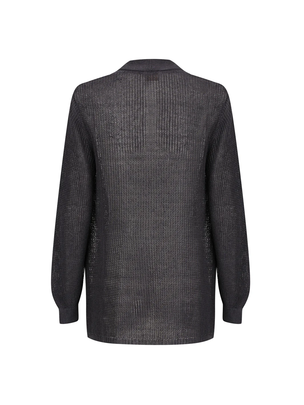 Tathra French Linen Knit Cardigan Charcoal - Image 7
