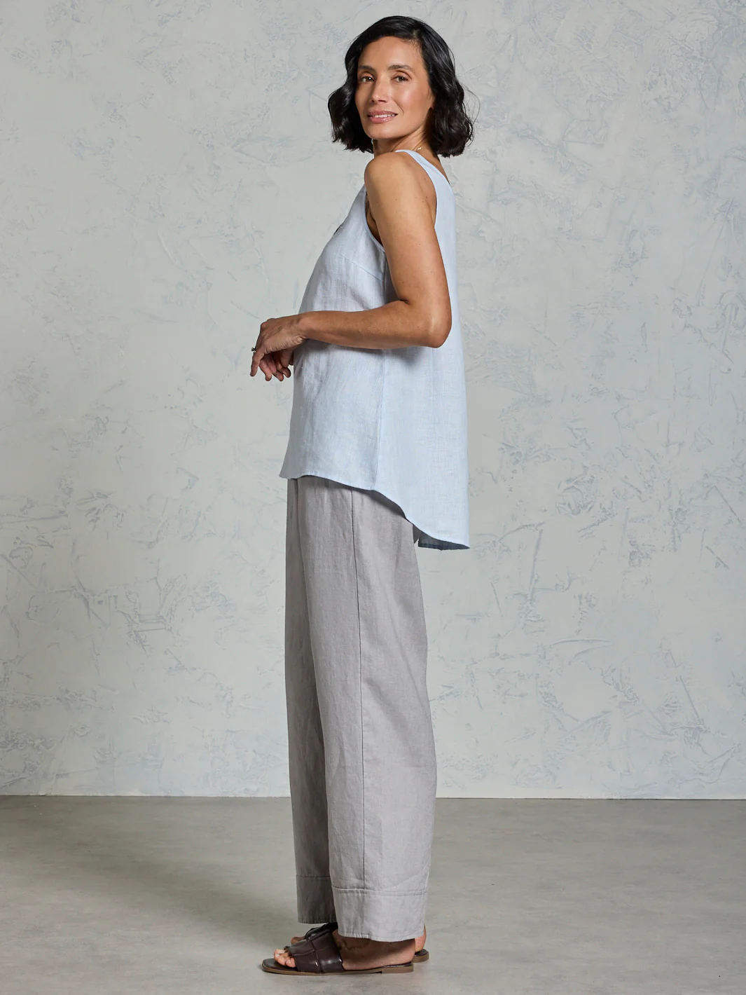 Tilba French Linen Top Serene Blue - Image 7