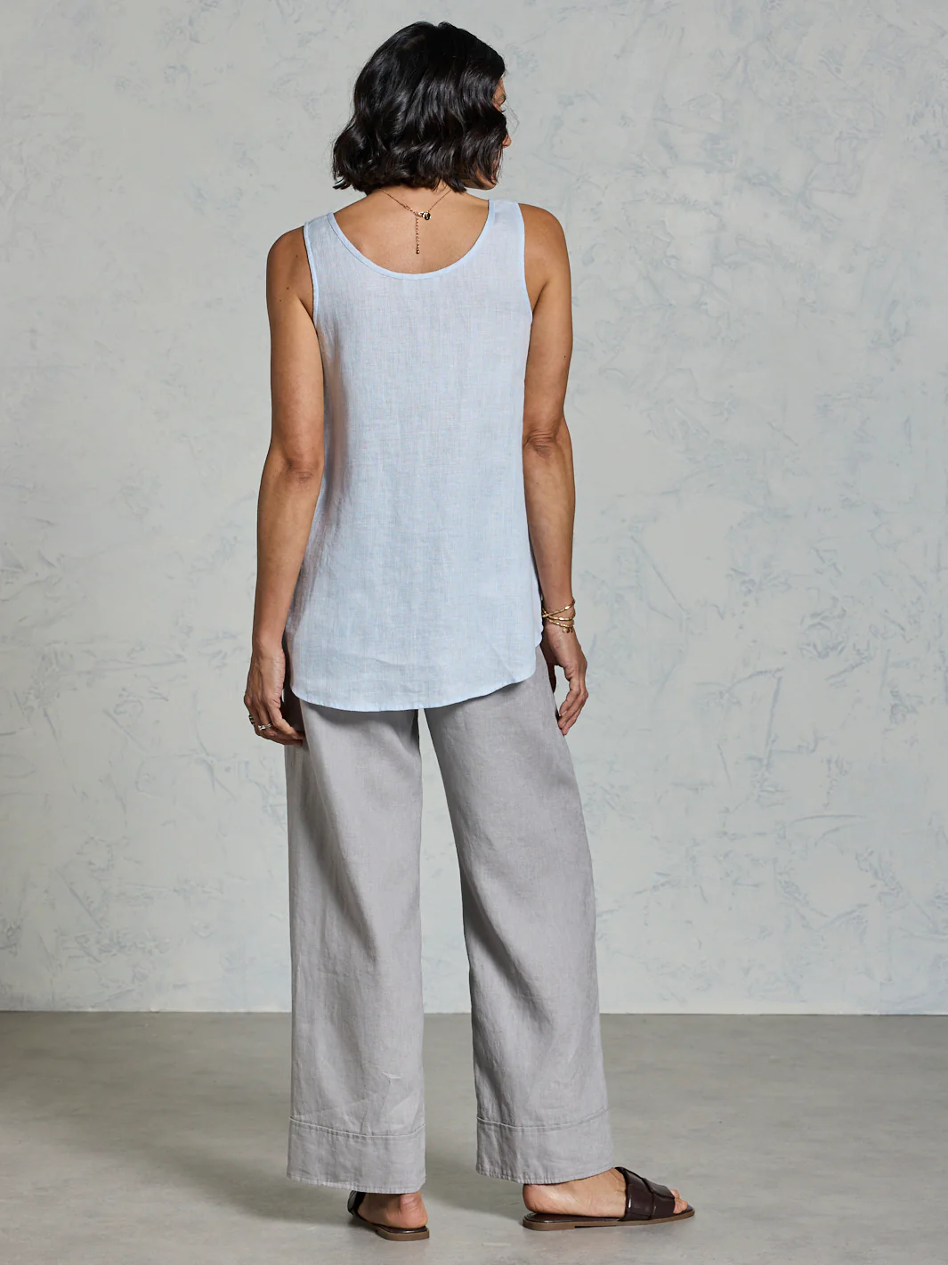 Tilba French Linen Top Serene Blue - Image 8