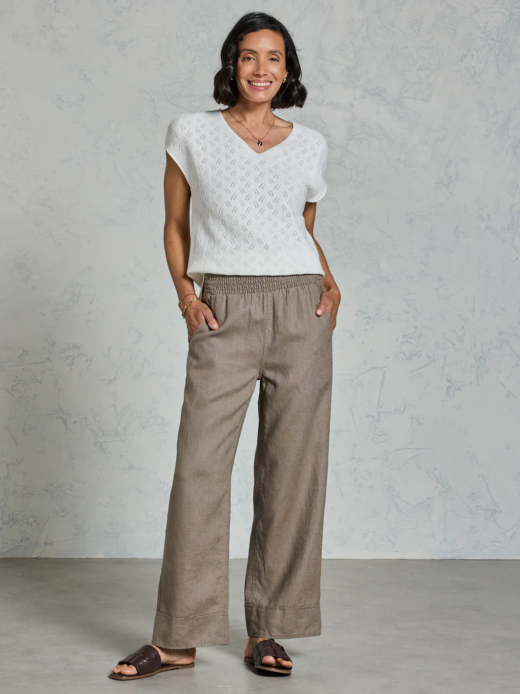 Yamba French Linen Pants Elm - Image 4