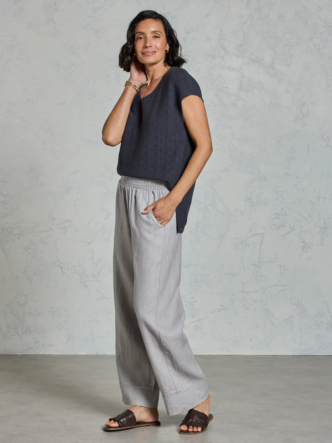 Yamba French Linen Pants Fog - Image 4