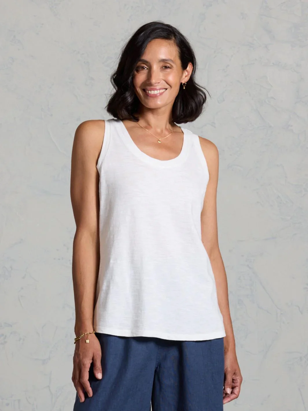 Yarra Cotton Tank Top Coconut - Image 3