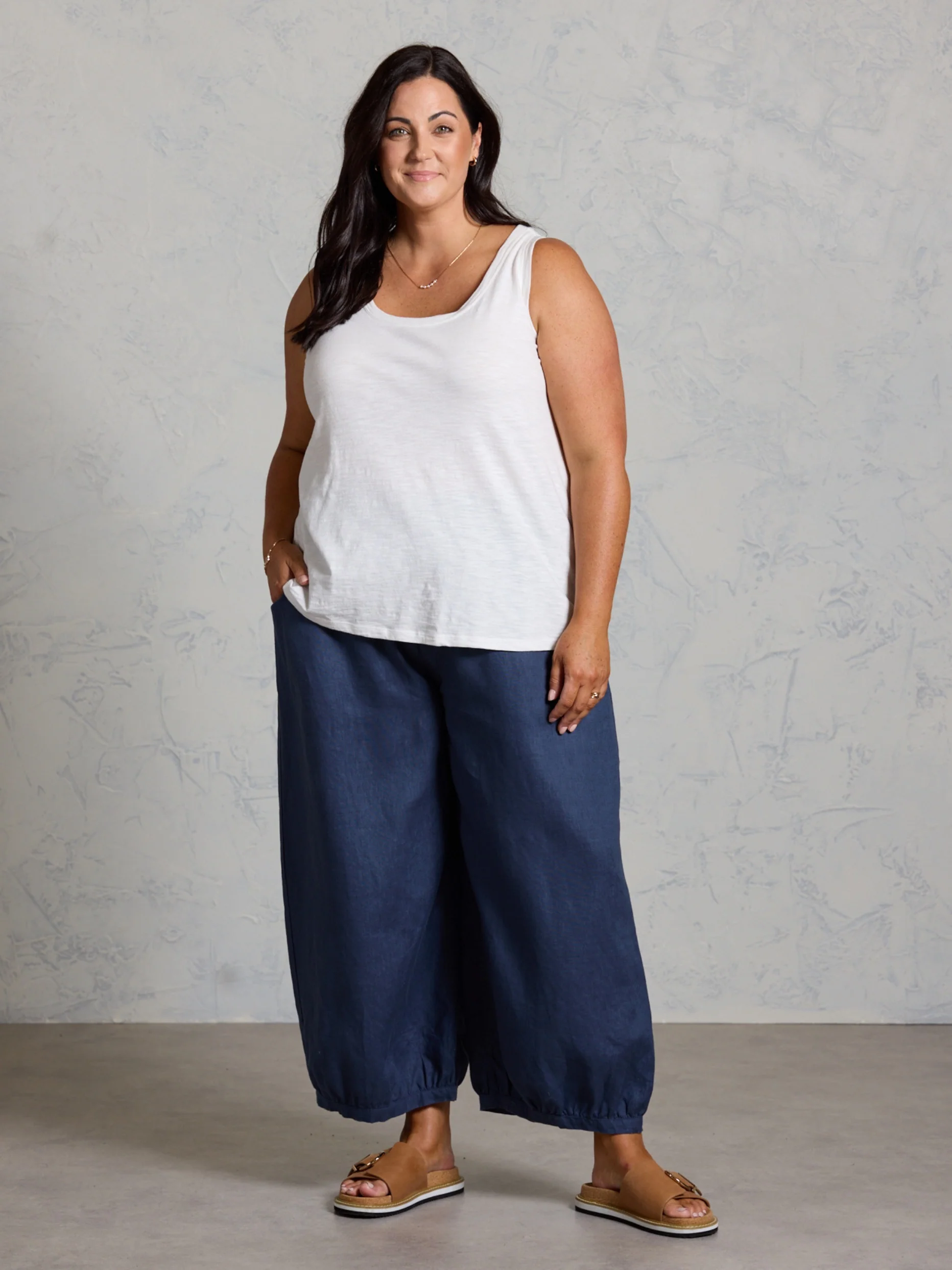 Yarra Cotton Tank Top Coconut - Image 5