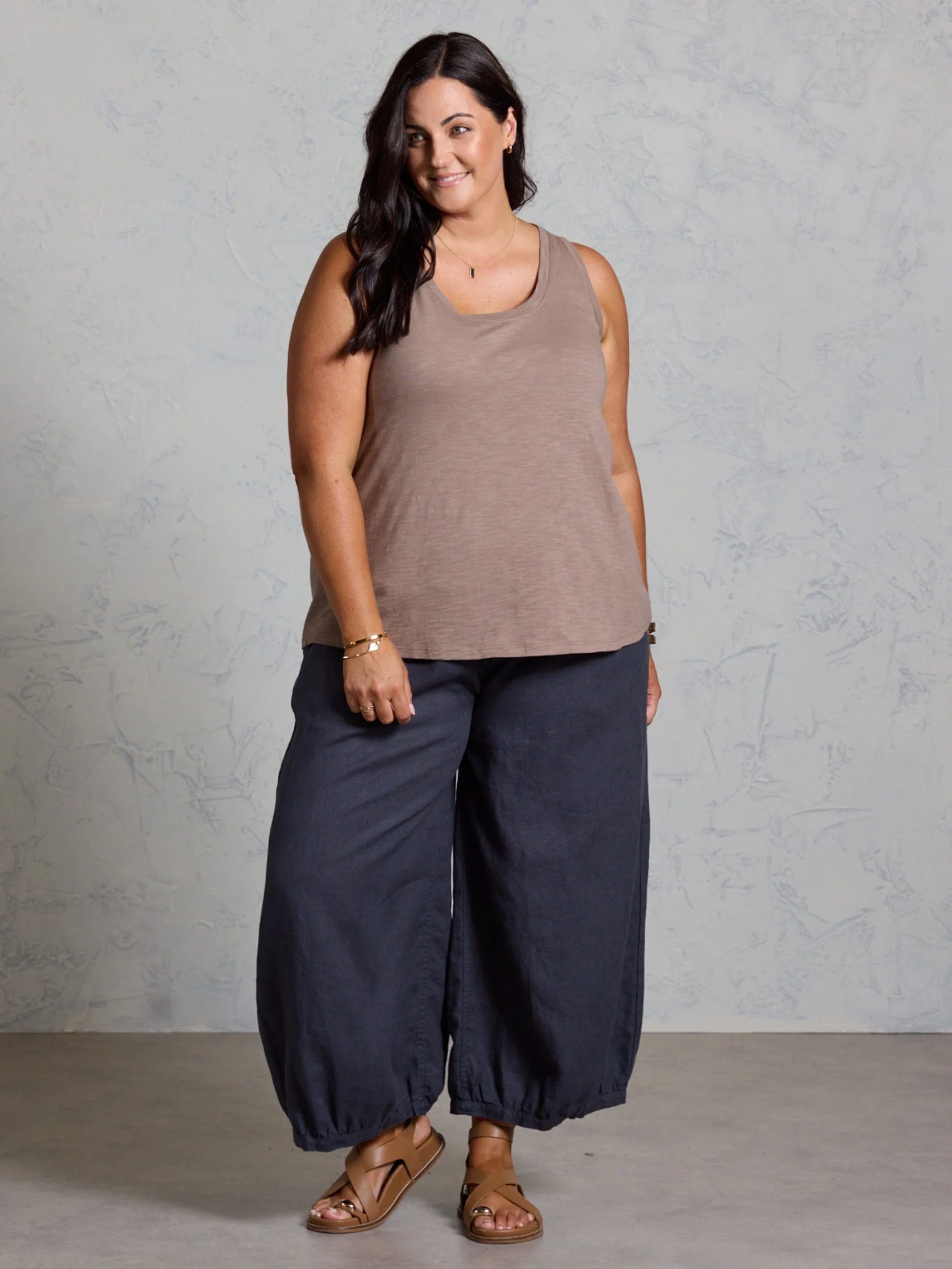 Yarra Cotton Tank Top Elm - Image 4